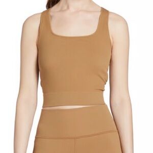 DSG Women's Momentum Seamless Cropped Bra Tank - Cadet Brown